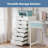 7 Drawer Mobile File Cabinet Under Desk Storage Organization With Wheels Vertical Filing Chest Rolling Wood Small Desk Printer Stand For Home Office, 15.75"D X 18.74"W X 34.25"H-680606654