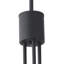 Luminaire suspendu style bougie noir 6 lumières Dat