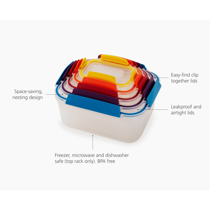 Joseph Joseph Nest Lock 20-piece Food Storage Container Set, BPA-free