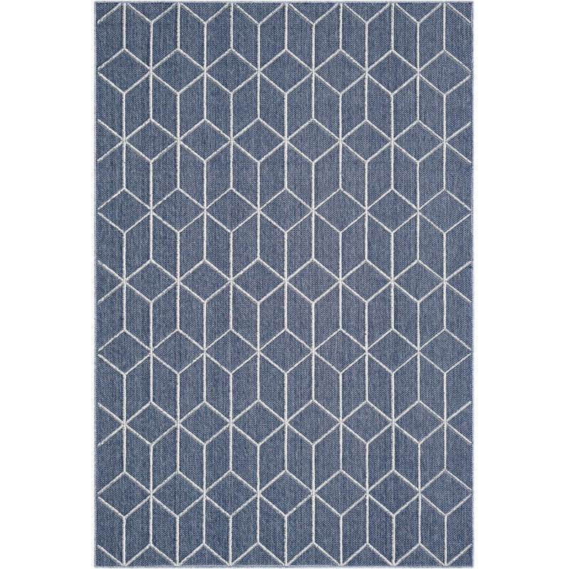 Contemporary Ohanlon Area Rug Navy Blue Color, Rectangle 6'1" x 9'