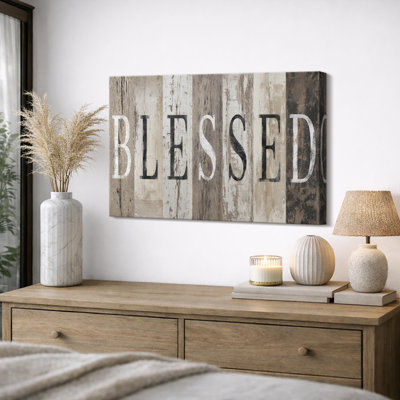 «BLESSED», art inspirant, images encadrées sur toile, estampe numérique