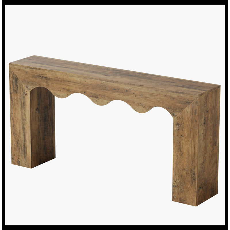 63" Console Table, Wooden Sofa Table Entryway Table With Storage