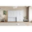 Grand lit escamotable mural avec placard, blanc