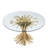 Bonheur Round Glass Top Metal Base Dining Table