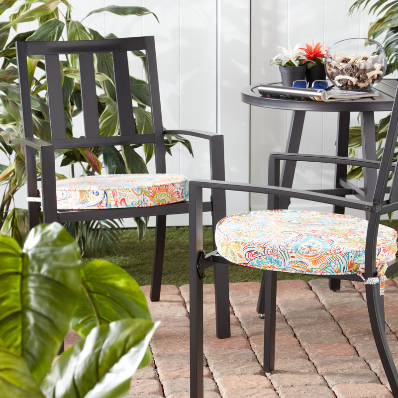 Outdoor Round Dining Chair Seat Pad, Jamboree