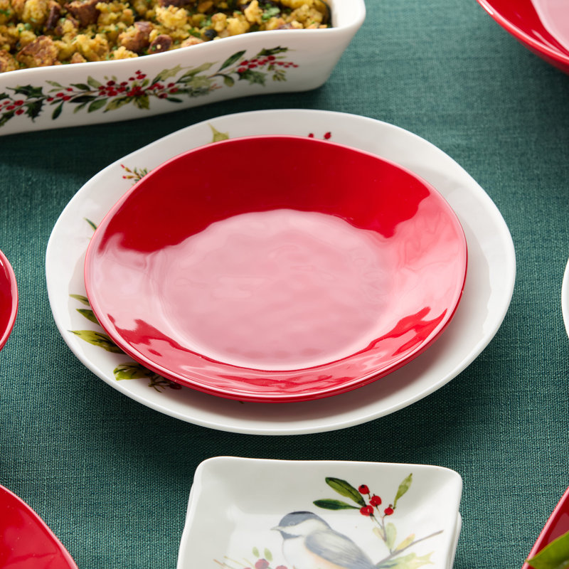 Ensemble de 4 assiettes à dessert Berry Red Christmas