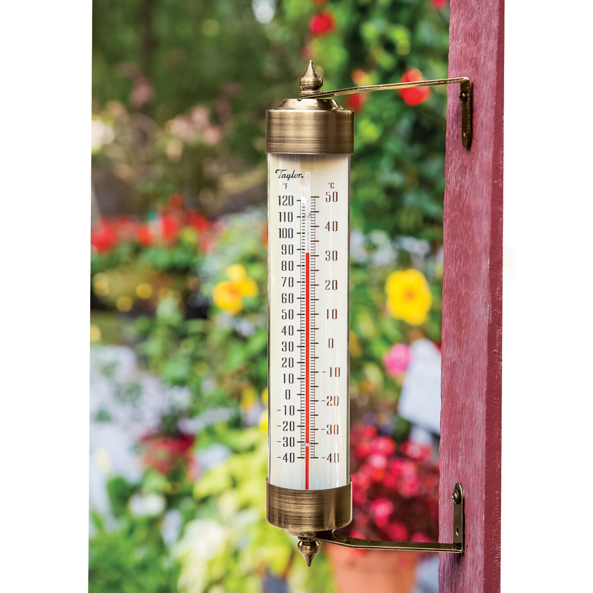 Outdoor Thermometer 8 inch Extra Large Dial Indoor Outdoor Thermometer  Accurate Aluminum Alloy Wall Thermometer Weather Thermometer for
