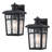 Black Motion Sensor Dusk To Dawn Outdoor Wall Lantern（2-pack）
