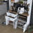 Modern Multi-Purpose Cabinet with 2 Drawers, Walnut & White Finish, 47.2 x 80.4 x 15.7 inches | 100% Melamine Coated E1 Quality Chipboard | Numerous Shelves, Wall-Mountable, Stylish Storage Solution for Home or Office