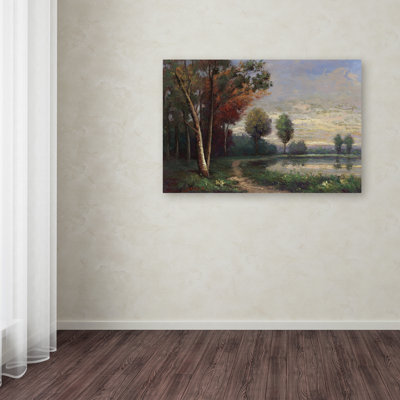 «Landscape with a Lake», reproduction d'art sur toile tendue