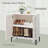 Modern Fluted Arched Shoe Cabinet with Storage, 34" Tall Wooden Shoe Storage Cabinet w/Adjustable Shelves-1441415363