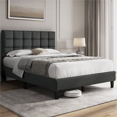 Lit plateforme tapissier Contemporary