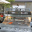 43-Inch 6-Burner 85000 BTU Deluxe Stainless Steel Gas Outdoor Kitchen Bar Barbecue Island Grill  + Rotisserie + Granite Countertops + Storage Cabinets & Drawers + Stainless Steel Sink/Faucet