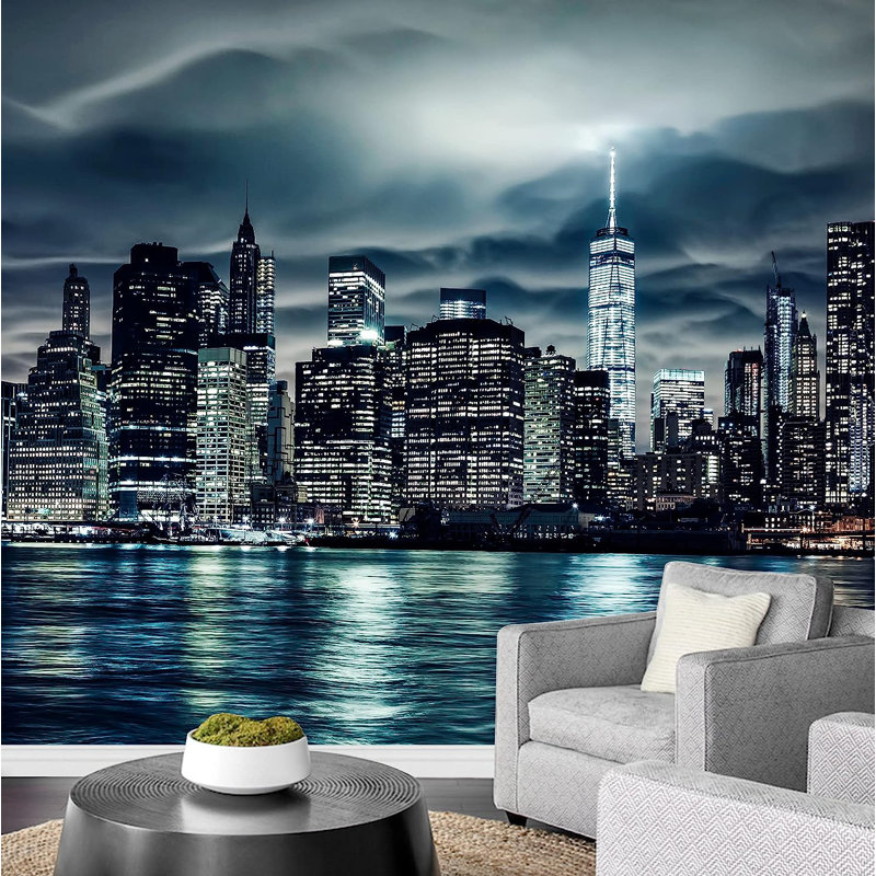 Mur de points de la ville de New York, L 100 po x l 144 po