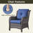 5 - Person Patio Conversation Set with Cushions-1347614601-1347614603