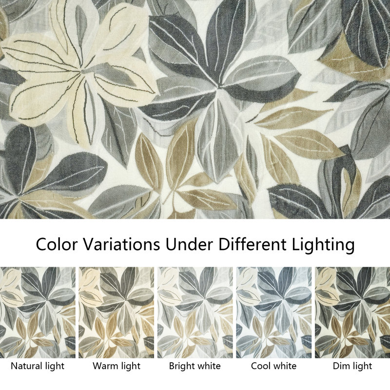 Nature Floral Non-Slip Machine Washable Modern Area Rug in Green/Cream for Living Room, Bedroom, Hallway Runner Indoor Rugs
