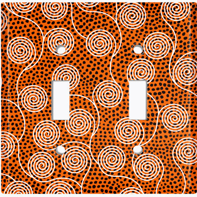 Patterned 2 - Gang Toggle Light Switch Standard Wall Plate