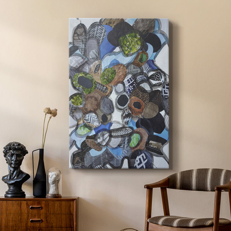 Verre bleu de l'île Catalina - galerie Cavas sur mesure, H 48 po x l 32 po