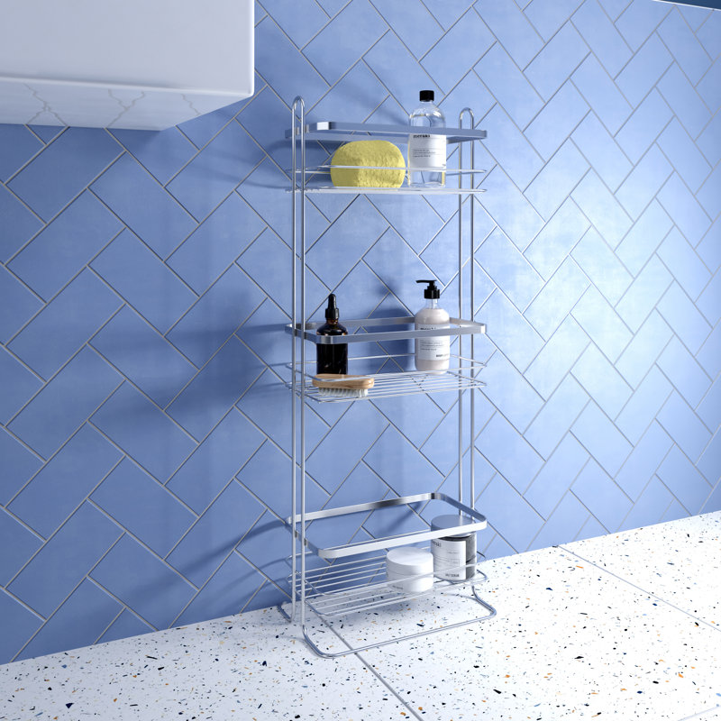 Metal 3 Compartment Freestanding Storage Basket
