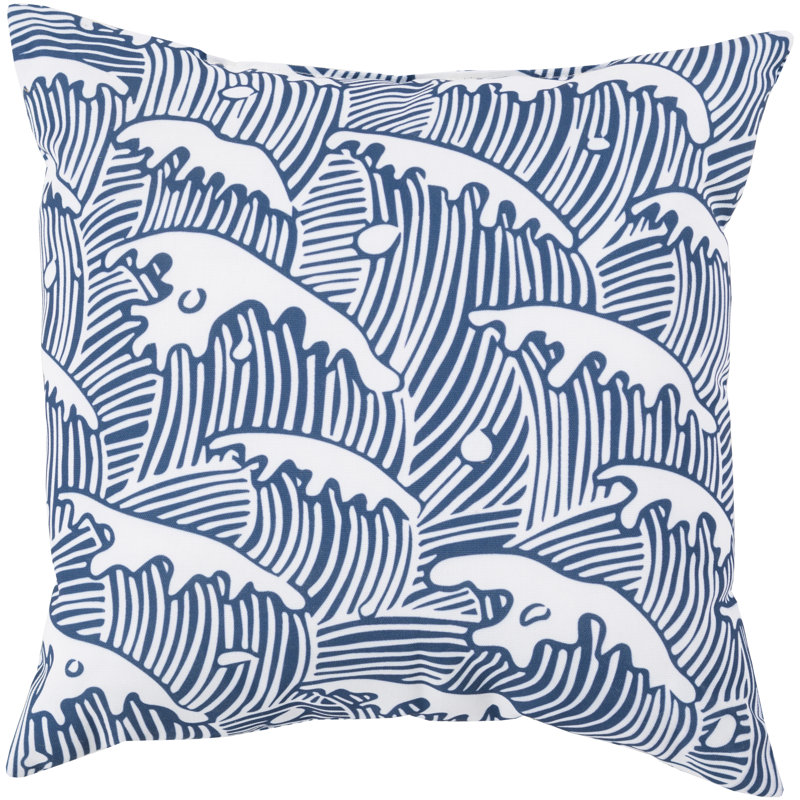 Rain Outdoor Throw Pillow, 26" W x 26" D, Cobalt