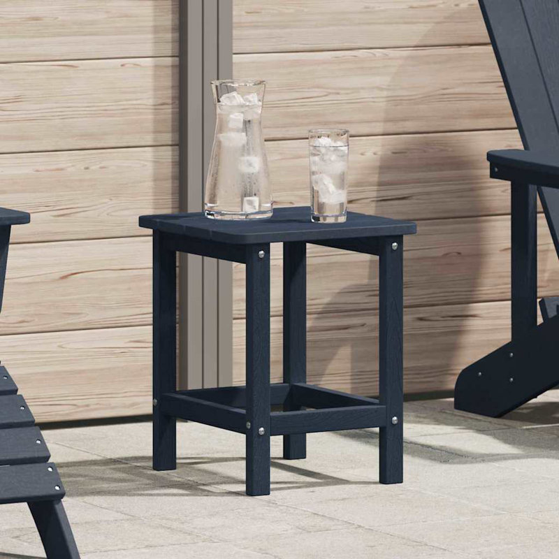 Square Outdoor Side Table, Navy Blue