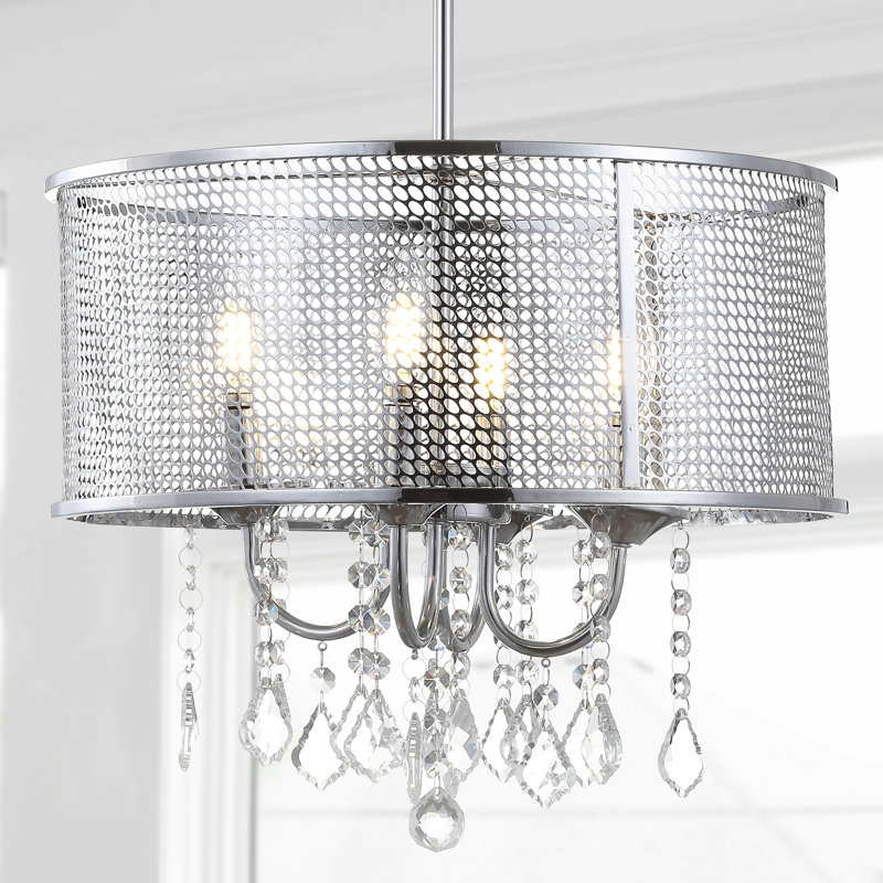 Zeitz - Light Chrome Pendant, 13.75" H x 17" W x 17" D
