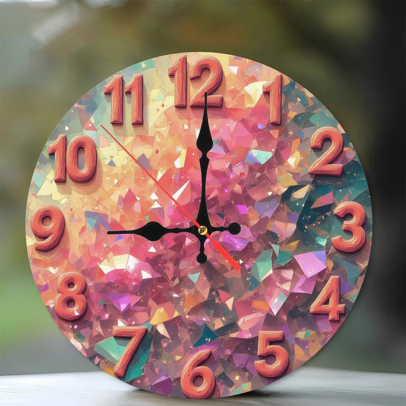 Horloge avec mosaïque scintillante