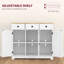 Buffet, armoire de rangement de cuisine, armoire à café avec tiroirs et tablette réglable-105770704
