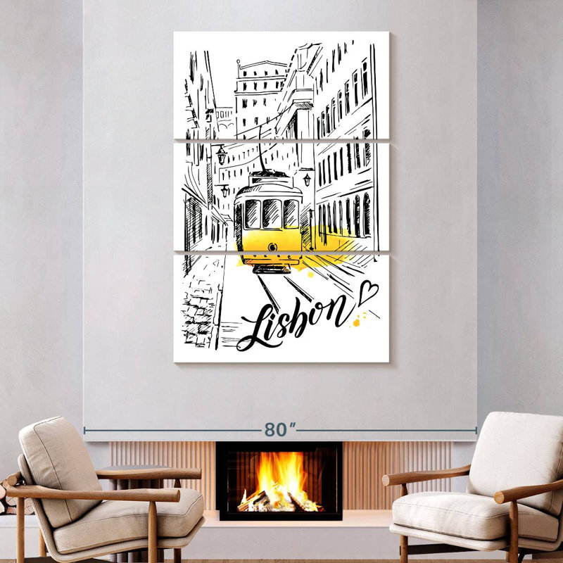 Mehar Love Lisbon Tram, 74" H x 48" W
