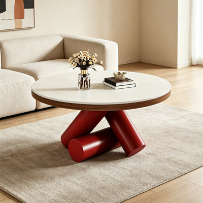 Table basse légère de luxe avec support en acier au carbone