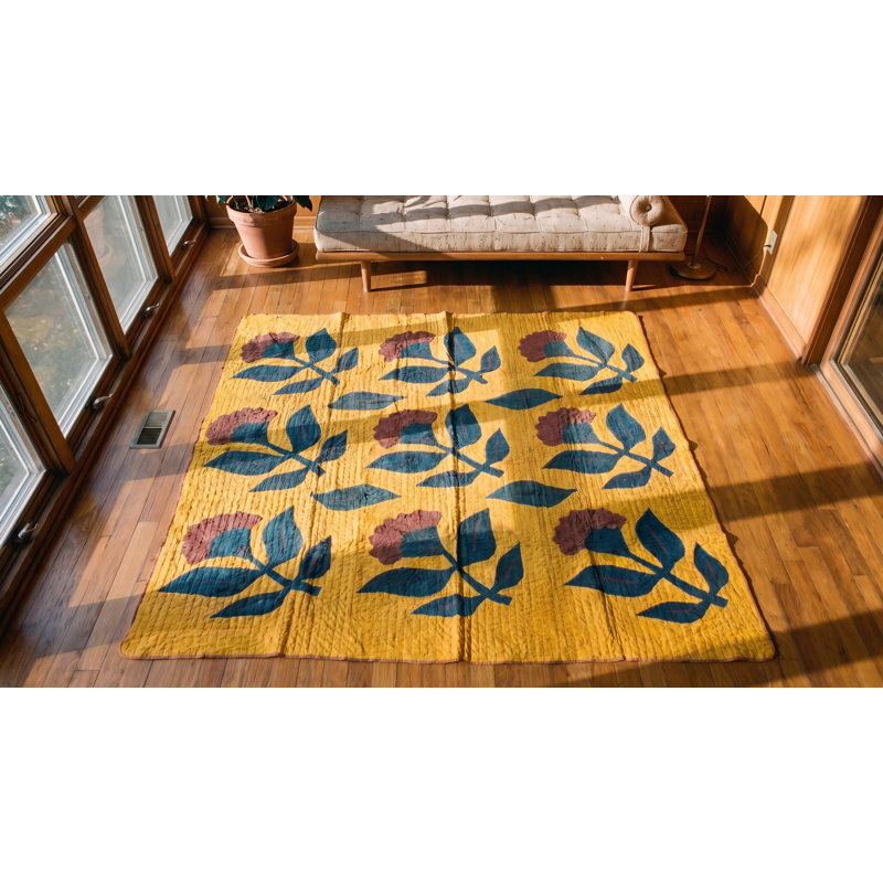 Antique Quilt America Flat Weave Rug