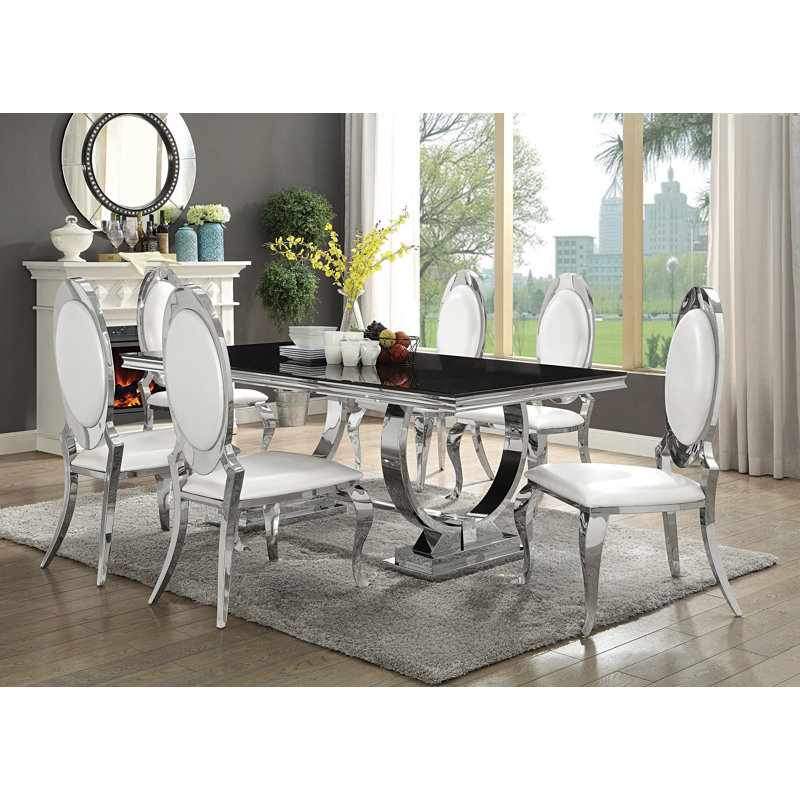 Chaise d'appoint rembourrée blanche Mayrim
