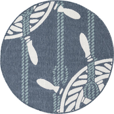 Tapis bleu foncé d'extérieur Ayton
