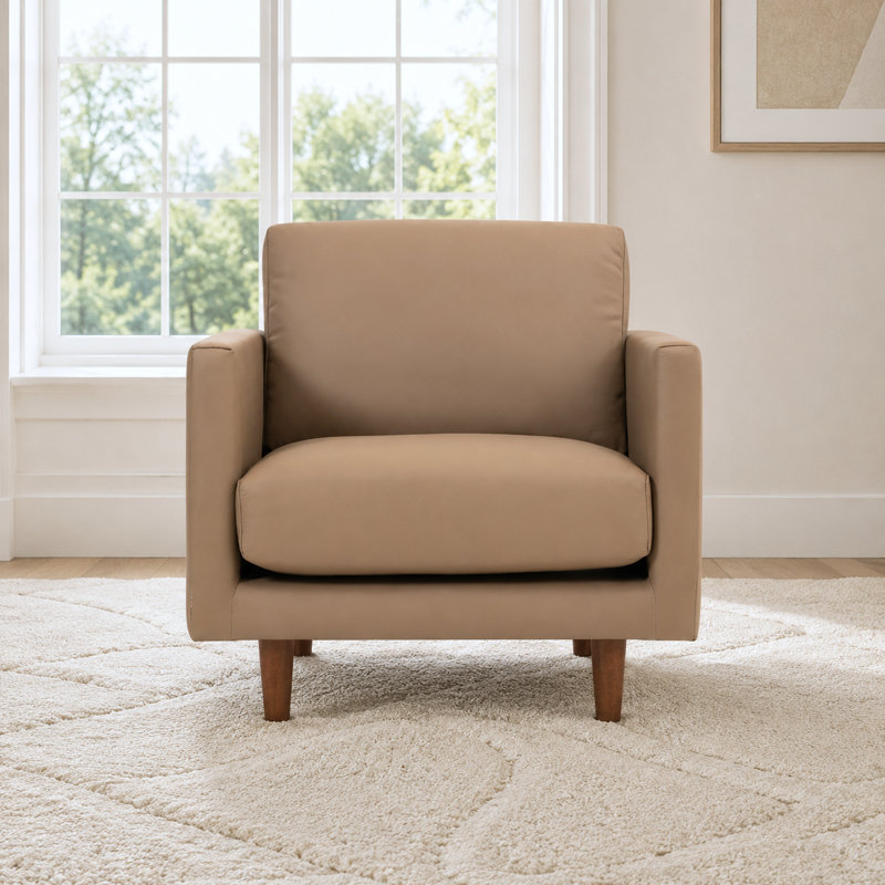 Anabel 28" Wide Genuine Leather Armchair