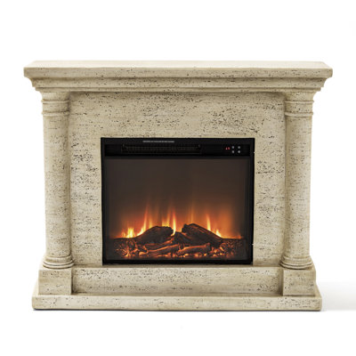 44.5"W Freestand Electric Fireplace With Remote Control