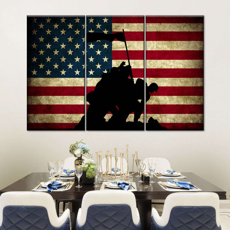 «Memorial Day USA Flag», reproduction sur toile, H 57 po x l 36 po x P 1,25 po