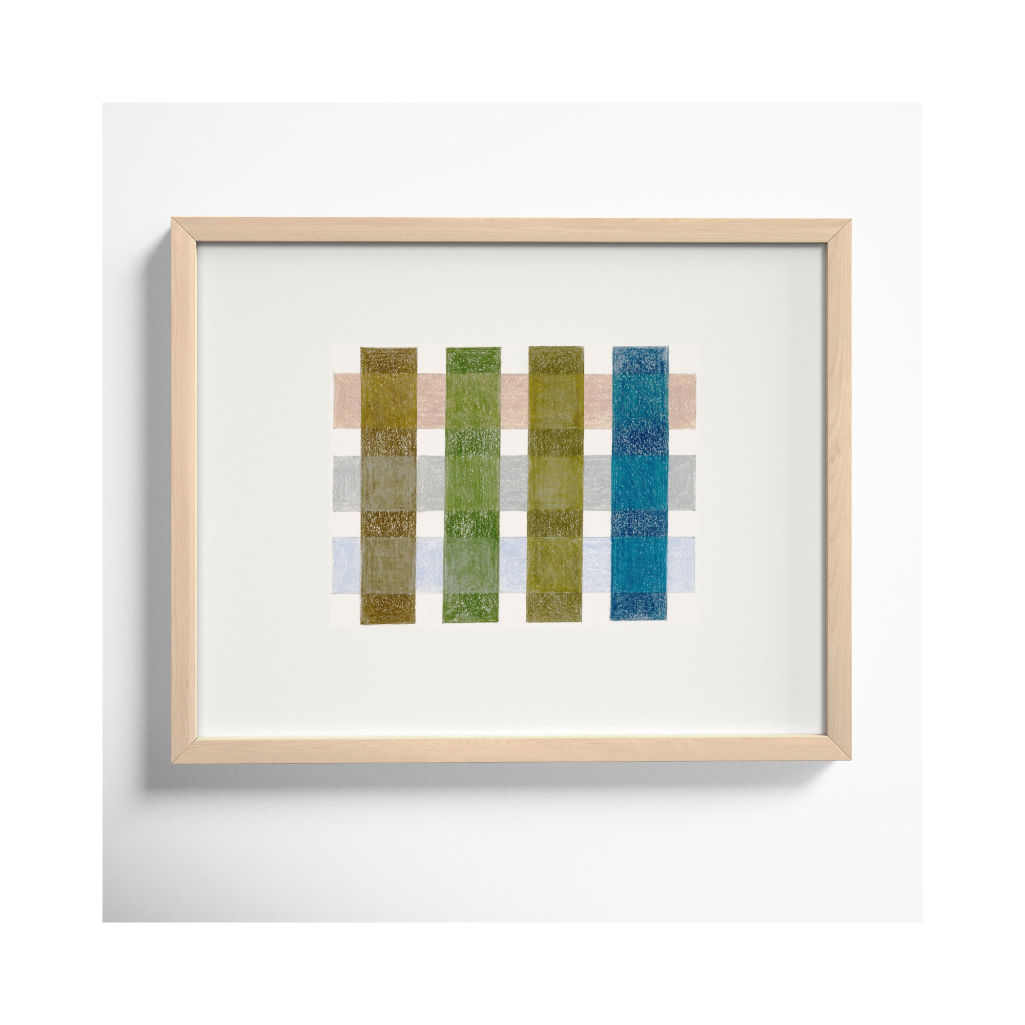 Gridlock V by Beth James, Maple Framed, 16'' H X 20'' W X 1.25'' D