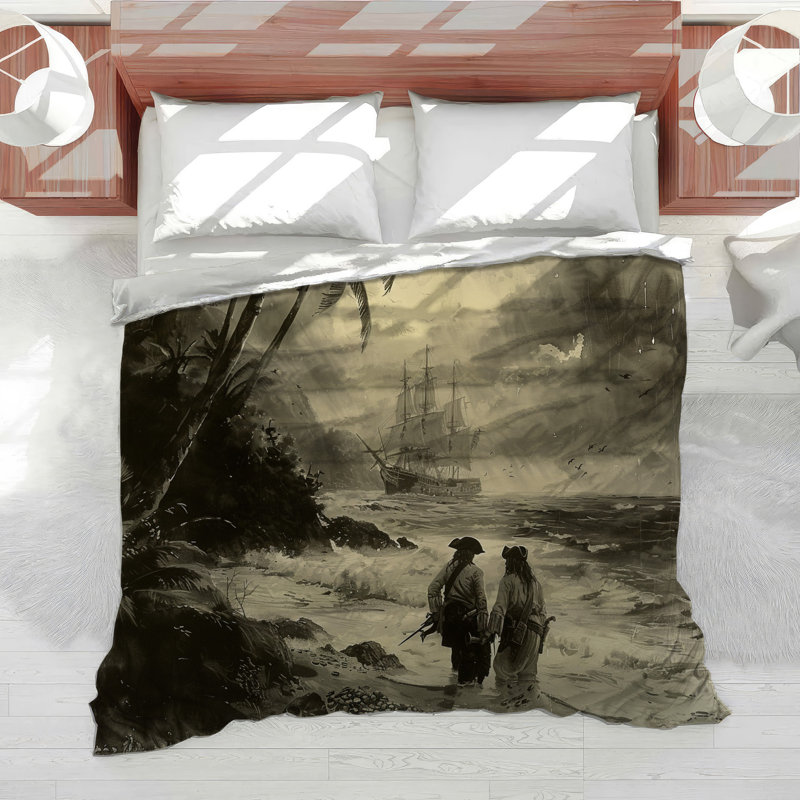 Housse de couette Pirates Bedding Adventure Treasure Hunt, Housse de couette pour très grand lit