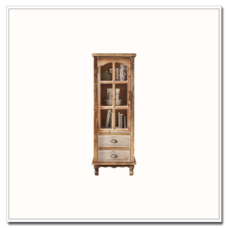 Armoire de rangement en bois rustique, Blanc ancien