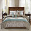 Jacquard 7 Piece Comforter Set Blue Queen