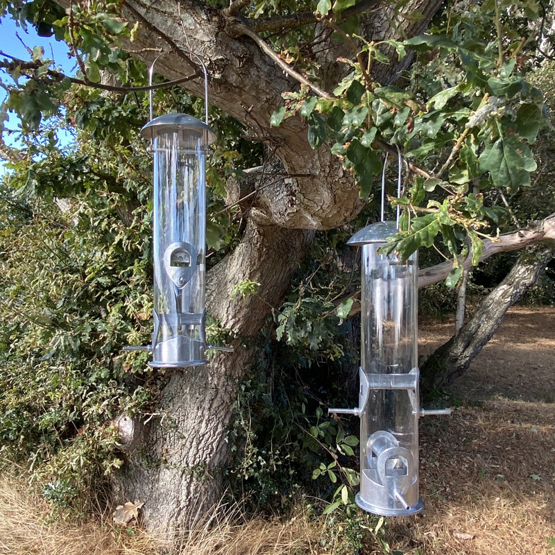 Emerystone Metal Water Resistant Hanging Tube Bird Feeder