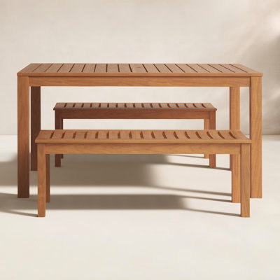 Narelle 59" Teak Patio Dining Set