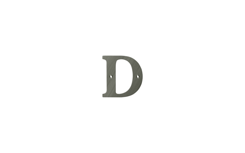 4" H Brass House Letter, Lifetime Brass, F