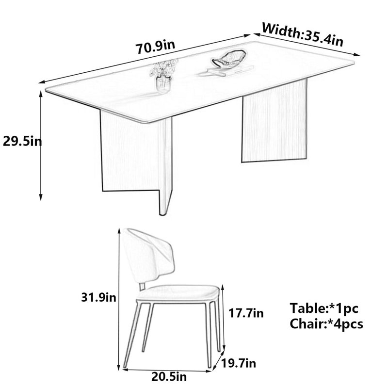 Hoban, 29.5"H x 70.9"L x 35.4"W