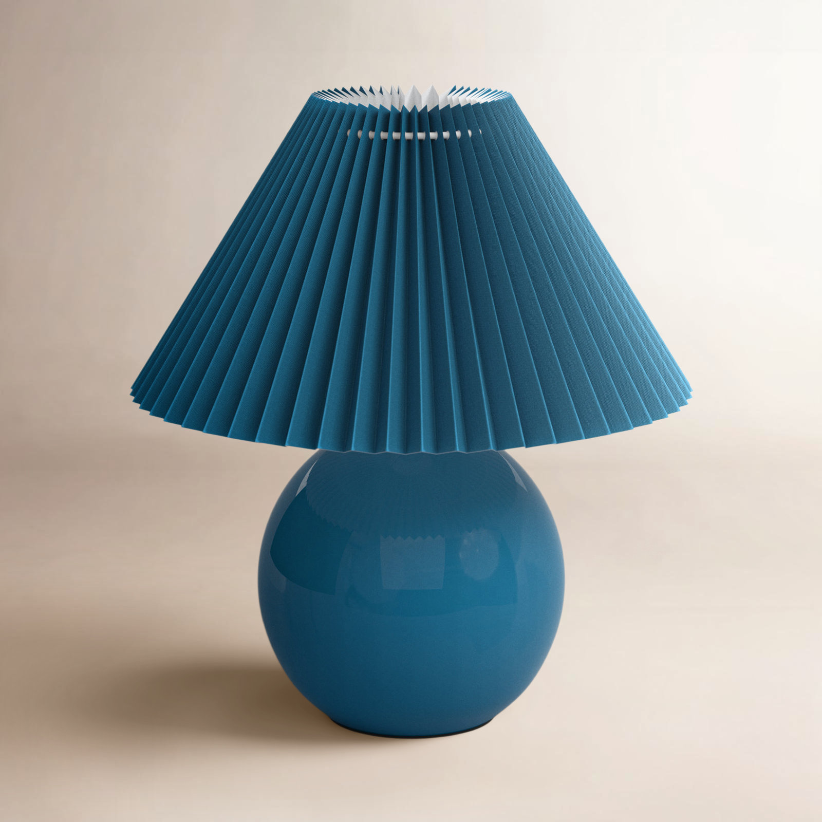 Carmel Ceramic Table Lamp, Blue, Blue