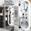 Armoire à pharmacie multifonctionnelle 30 * 32 pouces avec miroir intégré, éclairage latéral et avant et rétro-éclairé, avant et rétro-éclairé en aluminium, gradation continue, installation flexible-251757918