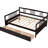 Wood Daybed With Drawers, And Functional Home Decoration Full Size In Solid Wood, , Practical Drawers-1739744514