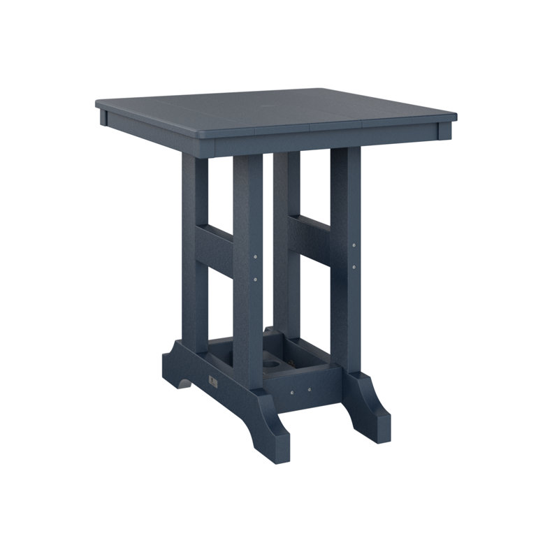 Garden Classic Outdoor Square Table, Navy Blue, 39.5" H x 28" W x 28" D