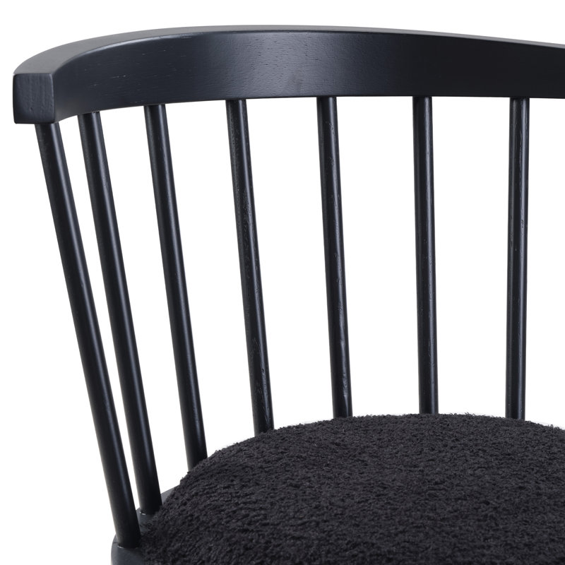Pelaga Boucle Upholstered Side Chair, Black