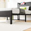Lit simple avec structure en métal stable, tête de rangement et ports de charge - Respirant, espace sous le cadre tapissier de 39,16 po de largeur, confortable